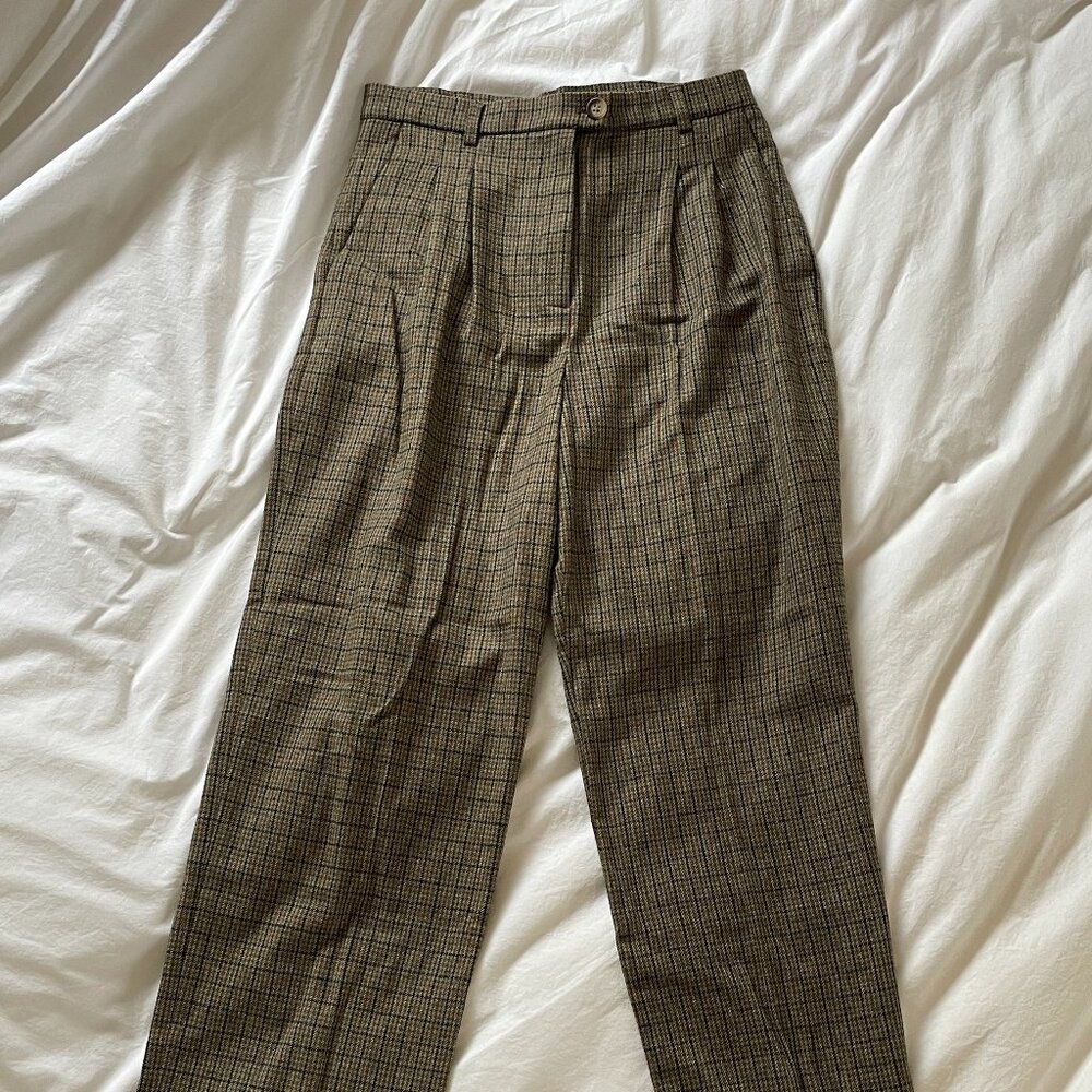 Rouje Jeje Trousers - 38 - Brown houndstooth